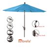 Amauri Outdoor Living 9ft Round Push TILT Market Umbrella with Antique Bronze Frame (Fabric: Sunbrella Capri) 71213-107-CS21317